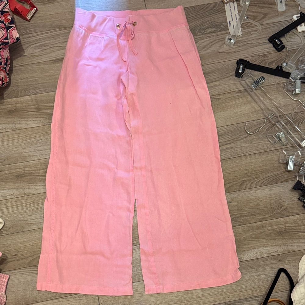 Lilly Pulitzer Pink Wide-Leg Pants